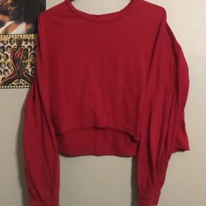 Cropped Red Long-sleeve 🦋